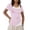 Light Pink, variant on Womens Athletic Tops Women's T-Shirts – Cutout Neck Two-Piece Short Sleeve Summer Crop Top Blouse for Women Blue S