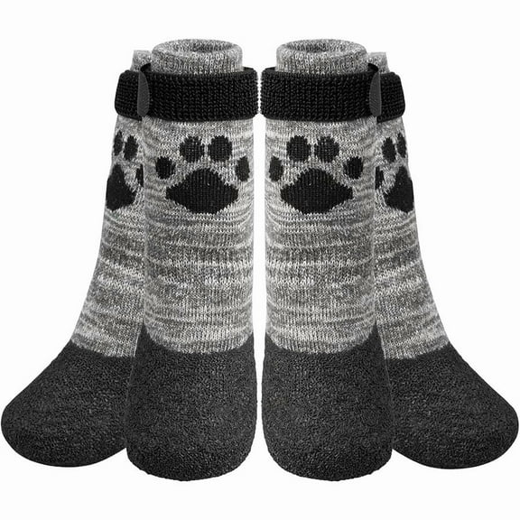 Anti Slip Dog Socks for Hot/Clod Pavement to Prevent Licking Paws，Dog Booties for Hardwood Floors, Traction Rain Dog Boots&Paw Protectors Shoes with Grip for Small Medium Large Senior Dogs