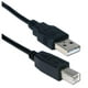 QVS U3AB-10 10 Ft. USB 2.0 Haut Débit Type A Mâle à B Câble Noir Mâle - Pack de 3 – image 1 sur 1