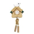 Adoug! Desktop Dress Up Mini Bird Clock Simulation Model House Wall
