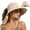 Khaki, variant on Ruqizhi Sun Hats for Women with Neck Flap Ponytail Hole Women Sun Hats Rollable UV Protection Fishing Hats Wide Brim UPF 50+