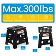 thumbnail image 3 of ACSTEP Folding Step Stool 13'' Tall Step Stool Plastic Step Stools with Non-Slip Surface - Black, 3 of 7