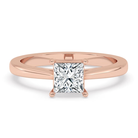1 Carat Princess Cut E VS1 Lab Grown Diamond Solitaire Engagement Ring