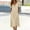 Khaki, variant on Women Dresses Plain Loose Fitting Army Green Midi Tea-Length Twofer V-Neck Smocked Women'S Dresses,L