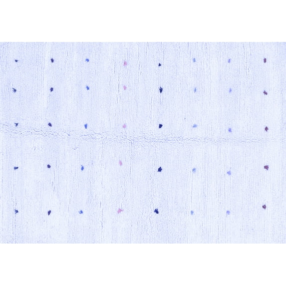 Ahgly Company Indoor Rectangle Solid Blue Modern Area Rugs, 3' x 5'