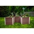 thumbnail image 6 of Vita Urbana 6'L x 6'W x 22"H Vinyl Keyhole Composting Garden, Espresso Brown, VT17507, 6 of 9