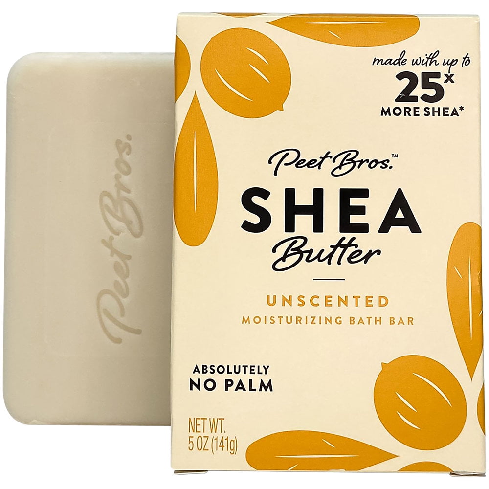 Shea Butter Bar Soap Unscented (5 Ounces)