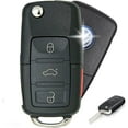 thumbnail image 1 of HSHDLDF Coque de Remplacement Étui Housse pour Volkswagen 2002-2010 Télécommande Clé Fob Rabattable Pliable pour Beetle Golf Jetta Passat GTI Entrée Sans Clé Réparation Convient FCC ID : HLO1J0959753AM Ou HLO1J0959753DC (No de Pièce, 1 of 4