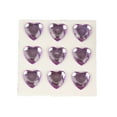 thumbnail image 3 of 10 Sheets Rhinestone Stickers Children Hand Acrylic Decals Three-dimensional Student DIY Love Heart Crafts Label Table Party Light Purple, 3 of 6