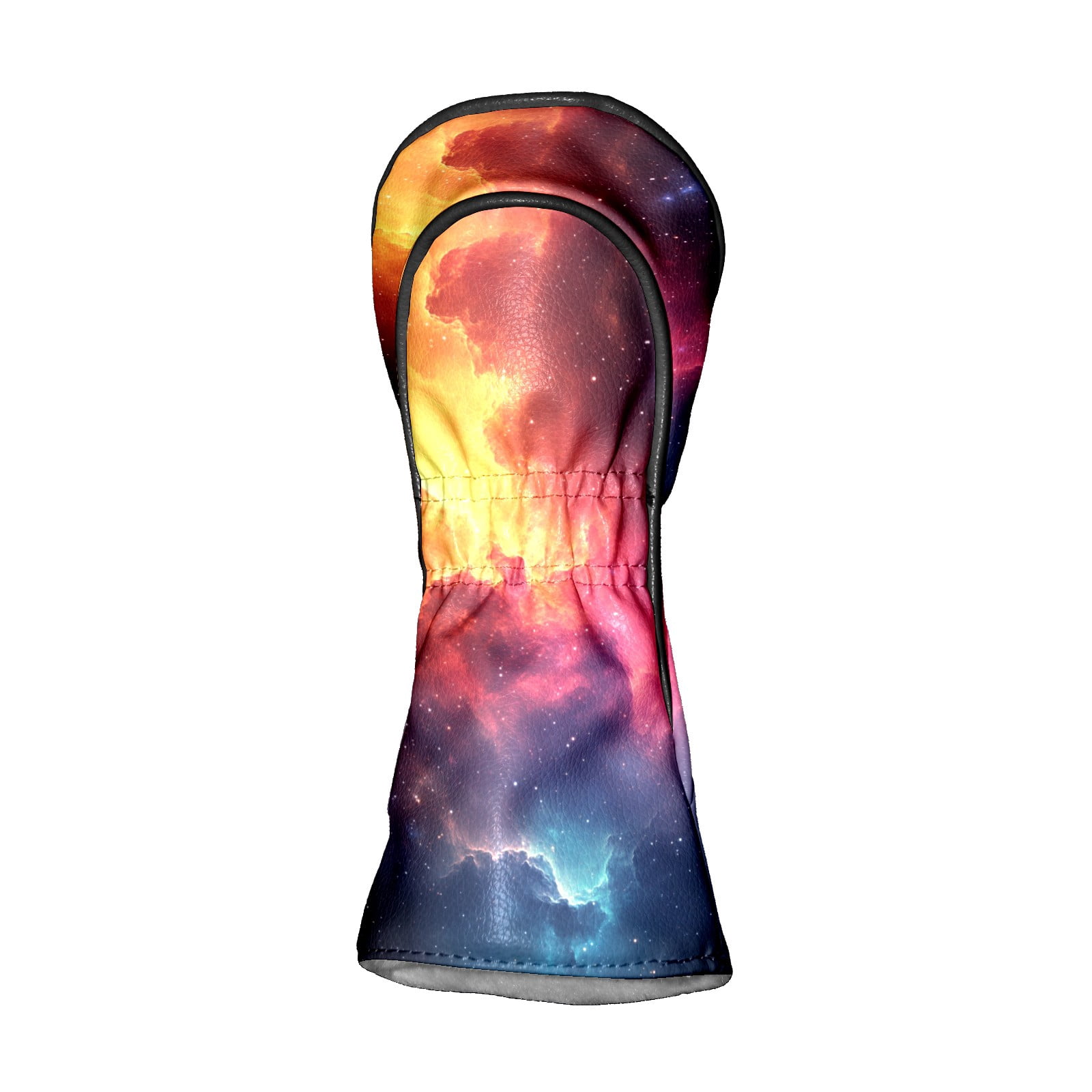 Golf Club Covers PU Leather Waterproof Head Covers for Fairway Woods Hybrids Gradient Aurora