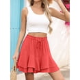 thumbnail image 3 of Cueply Womens Shorts Flowy Mini Tennis Skirt Ruffle Tiered Skorts Running Workout Sports Shorts, 3 of 6