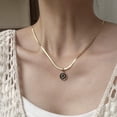 thumbnail image 4 of SIfdSeng Collier Initiale 26 Forme Ronde Chaîne Alphabet 26 Collier Alphabet A Z Initiale 26 Colliers Dorés pour Femmes Filles, 4 of 5