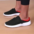 thumbnail image 6 of VeFlora Women's On Backless Mule Sneakers, Breathable Knit Platform Walking Shoes, Comfortable Arch Support Casual Non- Orthopedic Shoes for Everyday(Red/38), 6 of 9
