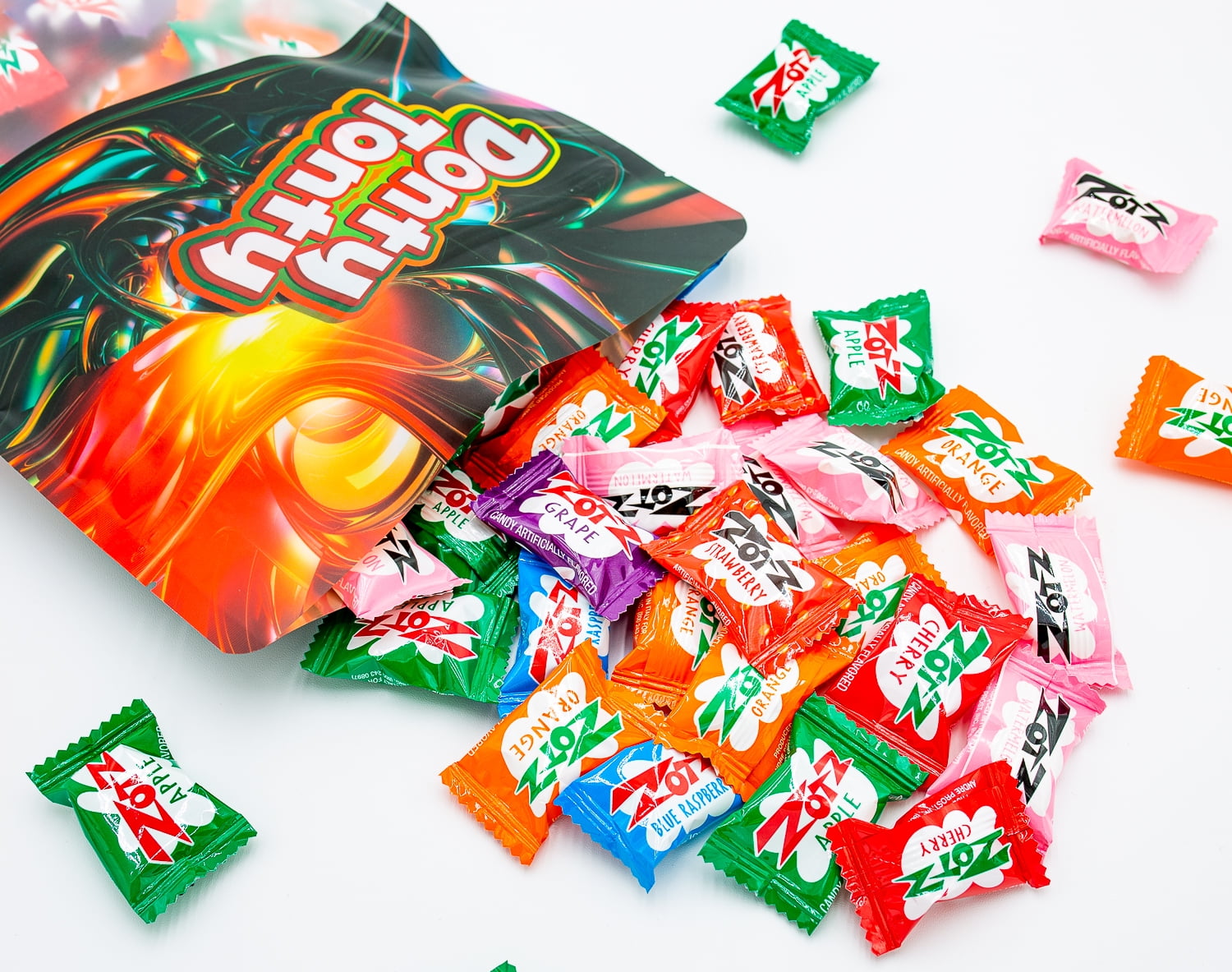 ZOTZ FIZZY Candy 4 lb – Bulk Bag, Assorted Fruit Flavors, Fizzing Candies, Individually Wrapped