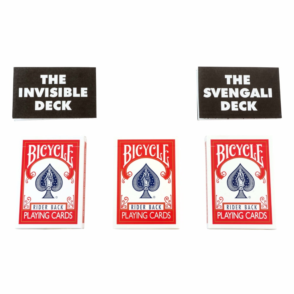 Svengali and a Standard Deck Deception Trick Kit Red Back Magic Masters Combo Invisible 