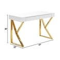 thumbnail image 3 of Bowery Hill 47" Modern Wood Computer Desk in Gold, 3 of 3