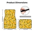 thumbnail image 4 of Daiia Yellow Limes Printed Car Floor Mats Set of 4, Durable Non Slip Auto Floor Carpet, Car Interior Carpets Proof Foot Pads Anti-Slip Cushion Automoetive Accessories, 4 of 6
