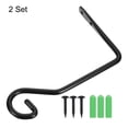 thumbnail image 3 of Uxcell 6.7" Hanging Plant Hook, Hanging Plant Bracket Straight Hanger Hook, Black 2 Set, 3 of 5