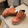 thumbnail image 5 of PEASKJP Bottes Imperméables pour Filles, Lacets, Talon Bas, Semelle Crantée, Marron 29, 5 of 5