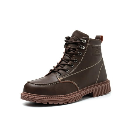 

Avamo Mens Boot Heavy Duty Safety Shoes Lace Up Work Boots Men Working Shoe Breathable Steel Toe Protection Sneakers Brown 10