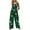 Green#2, variant on Women’s St. Patrick’s Day Green Clover Button Jumpsuit – Loose Fit Wide-Leg Romper with Pockets Pre-Shrunk Fabric S-2XL Sizes for Holiday Party or Casual Wear