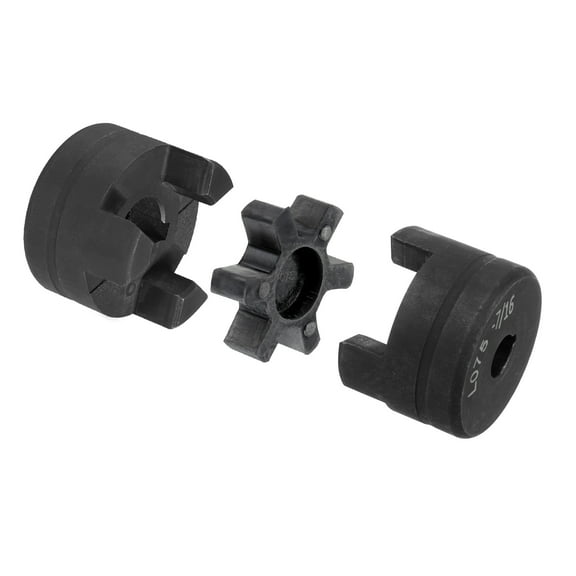 Uxcell 7/16" to 7/8"L075 Flexible 3-Piece L-Jaw Coupling Coupler Set