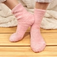 thumbnail image 3 of BambooMN Women's Super Soft and Cozy Feather Light Fuzzy Socks - Tinkerbell Pink - 4 Pairs, 3 of 4