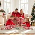 thumbnail image 2 of Family Matching Christmas Pajamas Christmas Tree Print Long Sleeve Tops Long Pants Sleepwear, 2 of 8