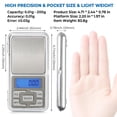 thumbnail image 3 of Idealforce Digital Pocket Scale 200g x 0.01g, Portable Mini Scale for Small Food, Coin, Jewelry, Gold, Powder, Reloading, Grams and Ounces, Batteries Included, 3 of 6