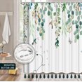 thumbnail image 4 of Abstract Boho Floral Botanical Shower Curtain，Spring Flowers Shower Curtains, Polyester Fabric Waterproof Bathroom Shower Curtains for Bathroom Decor 72 x 72 Inch, 4 of 6