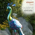 thumbnail image 6 of Alpine Corporation 28" Metallic Peacock Garden Statue, 6 of 13