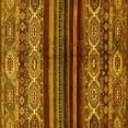 thumbnail image 1 of Ahgly Company Machine Washable Indoor Square Abstract Yellow Modern Area Rugs, 4' Square, 1 of 4