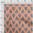 thumbnail image 1 of oneOone Polyester Lycra Fabric Leaves & Floral Block Print Sewing Fabric BTY 56 Inch Wide, 1 of 4