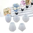thumbnail image 3 of 5 Pieces DIY Crystal Epoxy Bottle Stopper Set Creative Diamond Shaped Reusable Beverage Bottle Stoppers Silicone for Christmas Gifts , 5PCS Silicone 5PCS Silicone s, 3 of 10