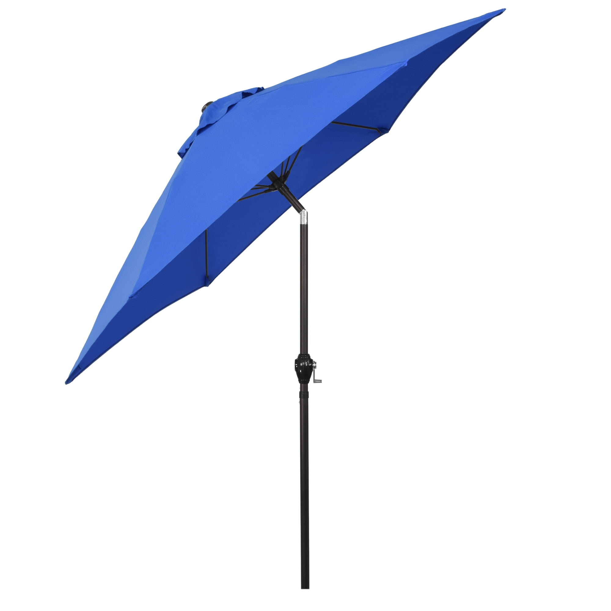 Astella 102" Pacific Blue Solid Print Hexagon Market Patio Umbrella with UV Resistant Material