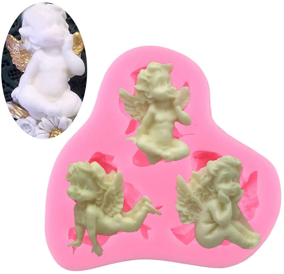 Angel Cupid Silicone Fondant Mold Cake Decorating Bakeware Border Topper Mould