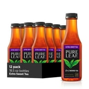 Pure Leaf Extra Sweet Tea Iced Tea, Bottled Tea Drink, 18.5 fl oz, 12 Pack Bottles