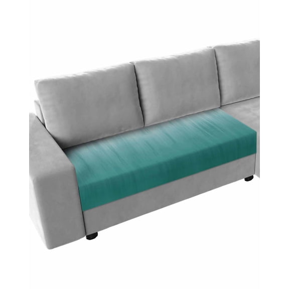 Teal Green Ombre Couch Cushion Covers Stretch, Washable Sofa Seat Covers Individual Seat Cushion Sofa Slipcovers Contemporary Gradient Abstract Art Couch Cover Furniture Protector M-1PCS