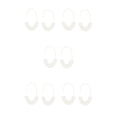 thumbnail image 1 of Qarigey 1 par de aretes de estilo simple en forma de U con estampado de leopardo, joyería geométrica de moda, accesorio de moda para chicas Blanco 5Conjunto, 1 of 6