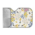 thumbnail image 2 of Kdxio Wildflower Honeybee Print Windshield Sun Shade, Foldable Sun Blocker for Car,Truck,SUV Automotive Interior Sun Protection,Reflective Shade for Front Windshield(Medium), 2 of 7