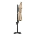 thumbnail image 3 of Furniture of America Crane 10' Double Top Round Umbrella with LED, Beige, 3 of 11
