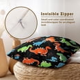thumbnail image 5 of Colorful Dinosaurs Throw Pillow Covers - Dino Decorative Pillow Covers Wildlife Cushion Cover Home Decor Wild Animal Pillowcase 20x20 Inch, 5 of 6