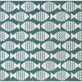 thumbnail image 2 of Unique Loom Outdoor Coastal Collection Area Rug - Pesci (10' Square Turquoise/Ivory), 2 of 6