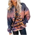 thumbnail image 5 of Christmas Outfits for Women Oversized Sweatshirts Hoodie with Pocket Dropped Long Sleeve Baggy Hooded Xmas Tops (XL, Navy), 5 of 7