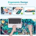 thumbnail image 2 of Large Mouse Pad with Wrist Support 4 in1 Set, XXL Big Game Mousepad + Keyboard Wrist Rest+Mouse Wrist Rest+Coaster Ergonomic Gaming Mat for Home Office Table Computer I Nice Green Mandala, 2 of 15