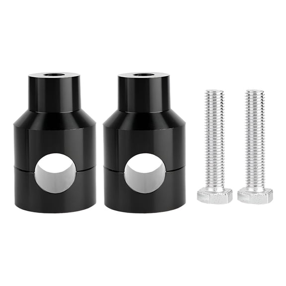 Applicable to Pair of Black and Black Handlebar Risers, 22mm, Aluminum