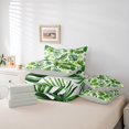 thumbnail image 6 of Manfei Plam Mostera Pattern 7-Piece Twin Bedding Sets,Tropical Botanical Plant Bedding Comforter Set,Green Beige Sheet Sets For Kids,Microfiber Bedroom Decor Reversible, 6 of 8