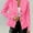 Bright Pink, variant on ZOELNIC Women's Elegant Textured Open Front Business Casual Work Office Blazer Jacket Suit, S