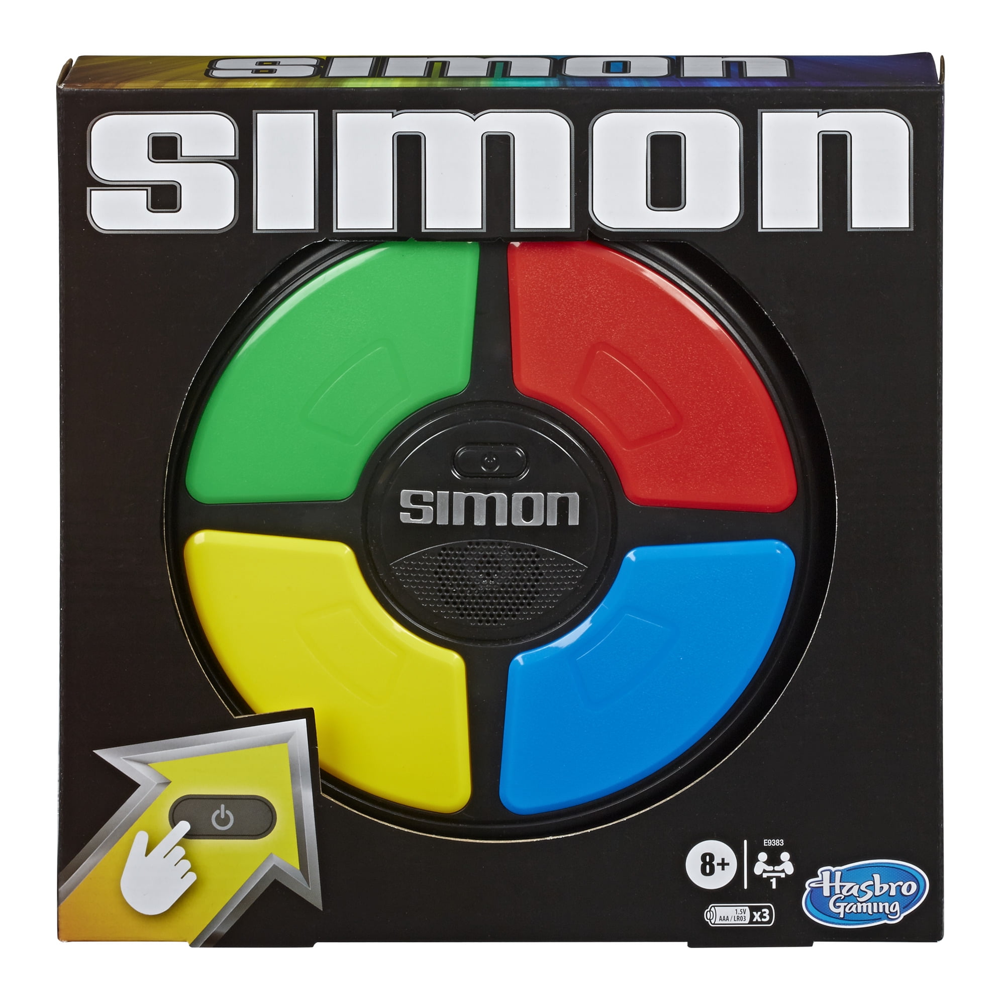 Simon Says Swipe Electronic Handheld Memory Game Toy Hasbro 2013 Tested & Works! 