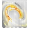 thumbnail image 3 of Ambesonne Ombre Shower Curtain, Futuristic Design, 69"Wx70"L, Black Marigold and Grey, 3 of 3